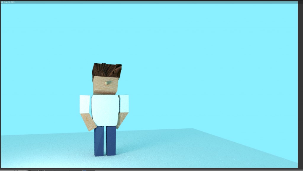 Blocky Man Low Poly Textured Rigged preview image 2